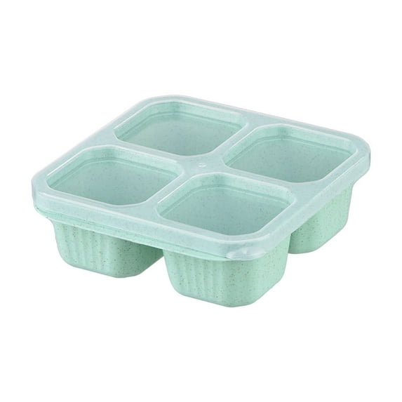 Storsr 4 Compartments Bento Box - Reusable Meal Prep Containers, Lightweight Snack Storage for Work/Travel - Microwave & Dishwasher Safe