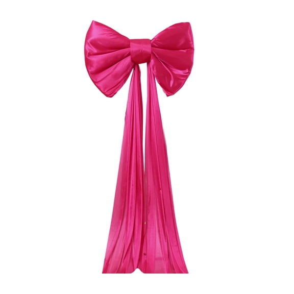 Storsr Large Polyester Bow for Wedding Decor, Christmas Tree Party Decorations,Rose Red Wall Hanging Bow for Birthday Baby Shower