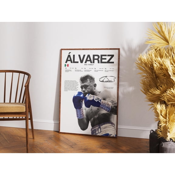 Storstar Canelo Alvarez Poster, Boxing Wall Print, Sports Poster Print, Boxer Poster, Mexican Boxer, Gym Poster, Boxing Room Decor, Boxing Fan Gift, Unframed Paper Poster 12x18in