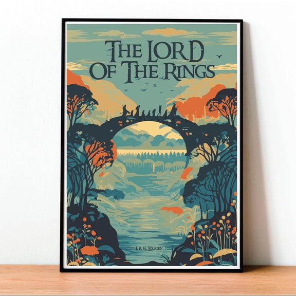 Storstar Fellowship of the Ring Art Print - Tolkien Inspired Vintage Movie Wall Decor, Unframed Paper Poster 8x12in