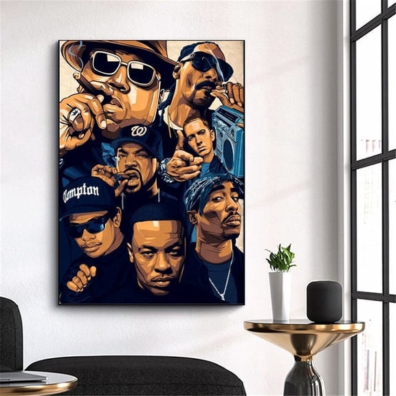 Storstar Hip Hop Rapper Music Singer Poster Wall Art, Home Decor Frameless, Unframed Canvas 16x24in