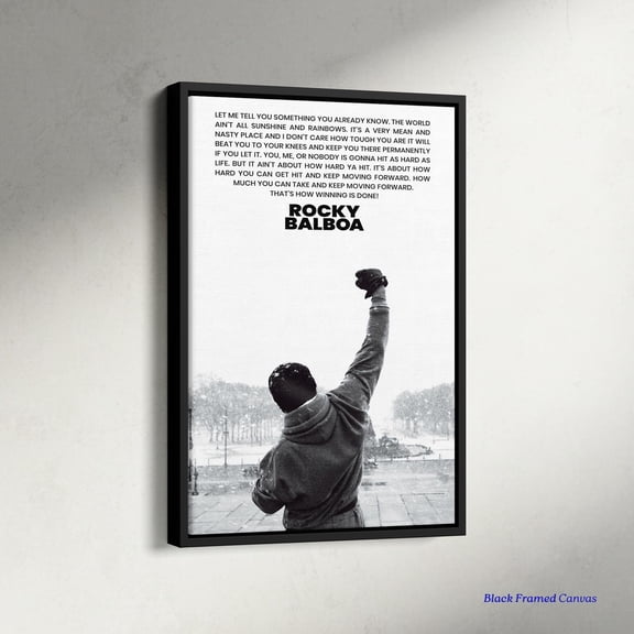 Storstar Inspirational Movie Quote Print, Boxing Decor, Rocky Balboa Style, Sylvester Stallone Inspired, Unframed Paper Poster 8x12in