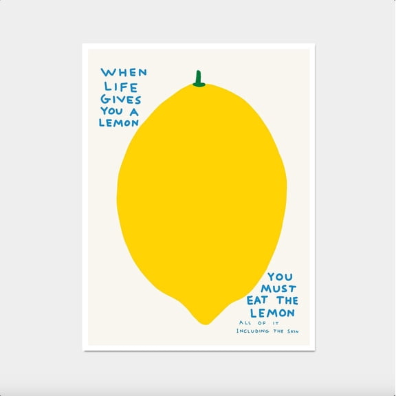 Storstar Lemon Quotes Wall Art Poster, When Life Gives You a Lemon, Contemporary Kitchen Wall Art, Trending Wall Art Poster, Unframed Paper Poster 8x12in
