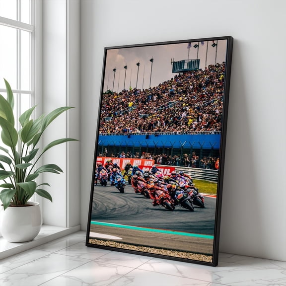 Storstar Motorcycle Race Print, High-Speed Wall Art, Motorsport Poster Decor, Unframed Paper Poster 8x12in