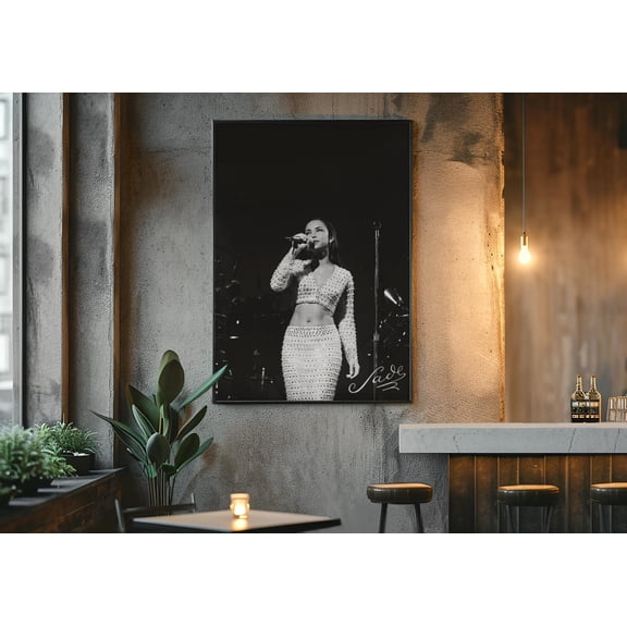 Storstar Vintage Sade Signed Concert Poster | Iconic Album Wall Art | Y2K Music Aesthetic Print | Retro R&B Home Decor | 90s Music Band Gift, Unframed Paper Poster 8x12in