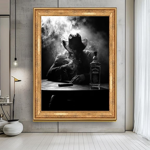 Storstar Vintage Western Cowboy Wall Art and Themed Decor for Bar or Lounge, Unframed Paper Poster 8x12in