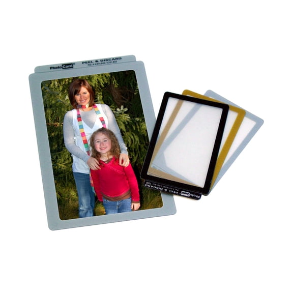 Storus Smart Photo Card, Photo Protective Cover, Post Card Size - Gold Frame 4 PCS