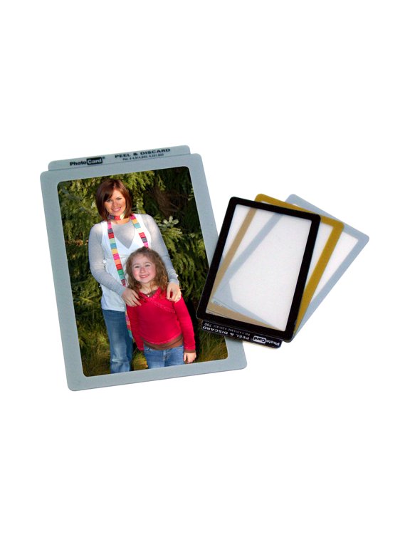 Smart Photo Card, Photo Protective Cover, Post Card Size - Gold Frame 4 PCS