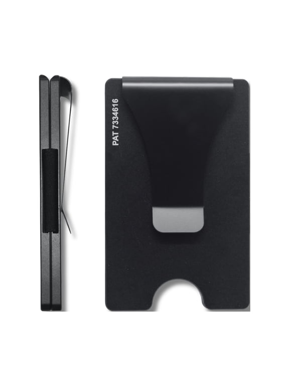 Smart Wallet Premium Card Holder Money Clip Slim Minimalist RFID Blocking Front Pocket Wallet for Men, Father's Day, Groomsmen, Graduate, Gift - Black