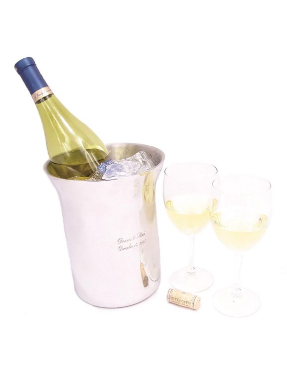 Wine Chiller, Made Out of Durable Double-Walled Polished Stainless Steel, for Wedding, Gift, Wine Connoisseurs