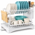 Storvive 2-Tier Carbon Steel Dish Drying Rack for Kitchen Counter ...
