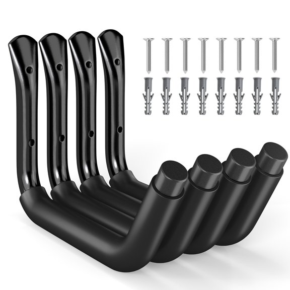 Storvive Kayak Storage Racks, 4 Pack Wall Mount Kayak Hooks, 110 lb Capacity, Garage Storage Rack for Kayak, Canoe, Paddle Board & Surfboard