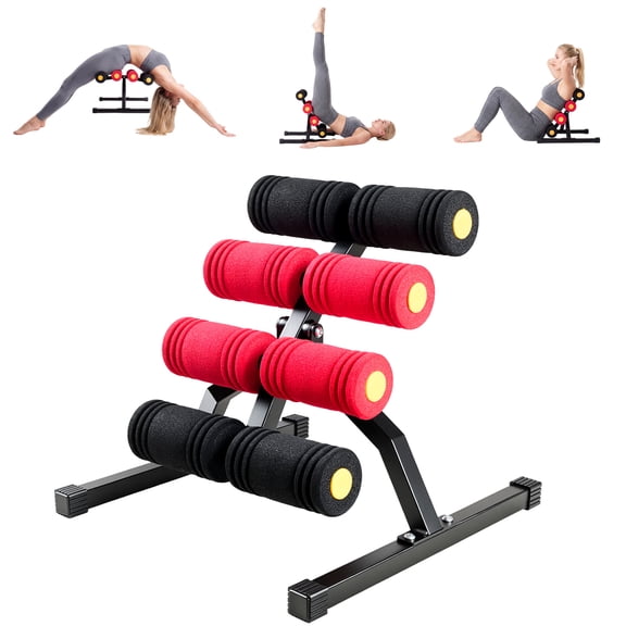 Storvive Mini Inversion Table with Rollers, Back Extension Machine, Back Pain Relief, 396LBS Weight Capacity, Spinal Decompression Table for Home Gym