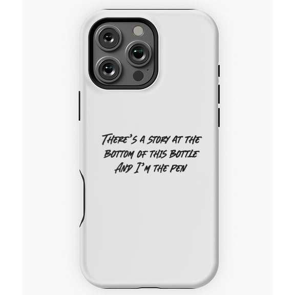 Story At The Bottom Of This Bottle Black Phone Case for iPhone 16 15 14 13 12 11 Pro Max