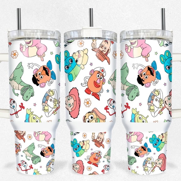 Story Friends Magical 40oz Tumbler , Cartoon Characters 2 pieces 40 oz Tumbler , Cartoon 40oz Tumbler Sublimation