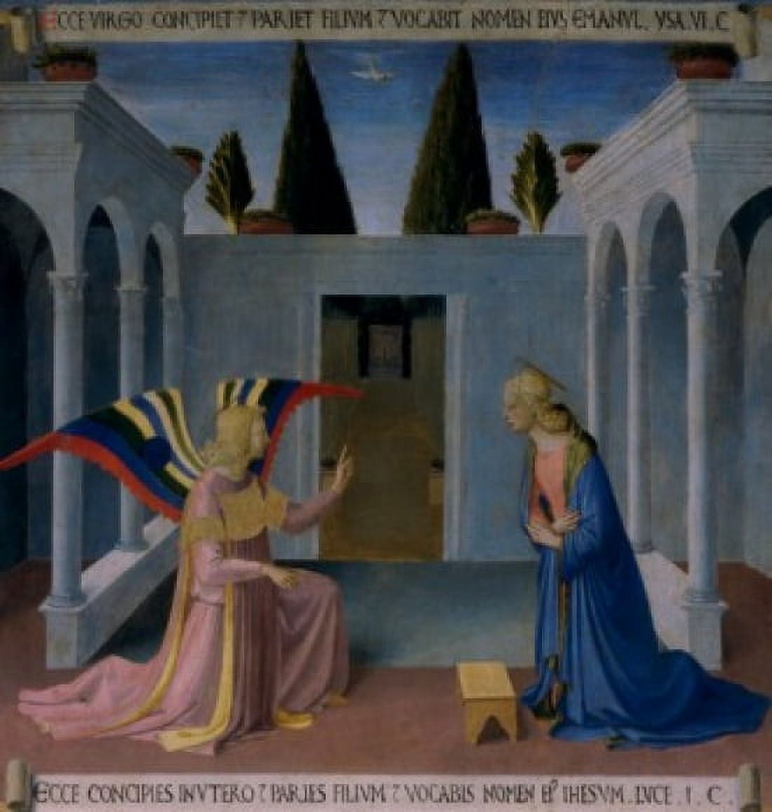 The Story of the Life of Christ The Annunciation Fra Angelico (ca1395-1455 Italian) Museo di San Marco Florence Italy Canvas Art - Fra Angelico (18 x 24)