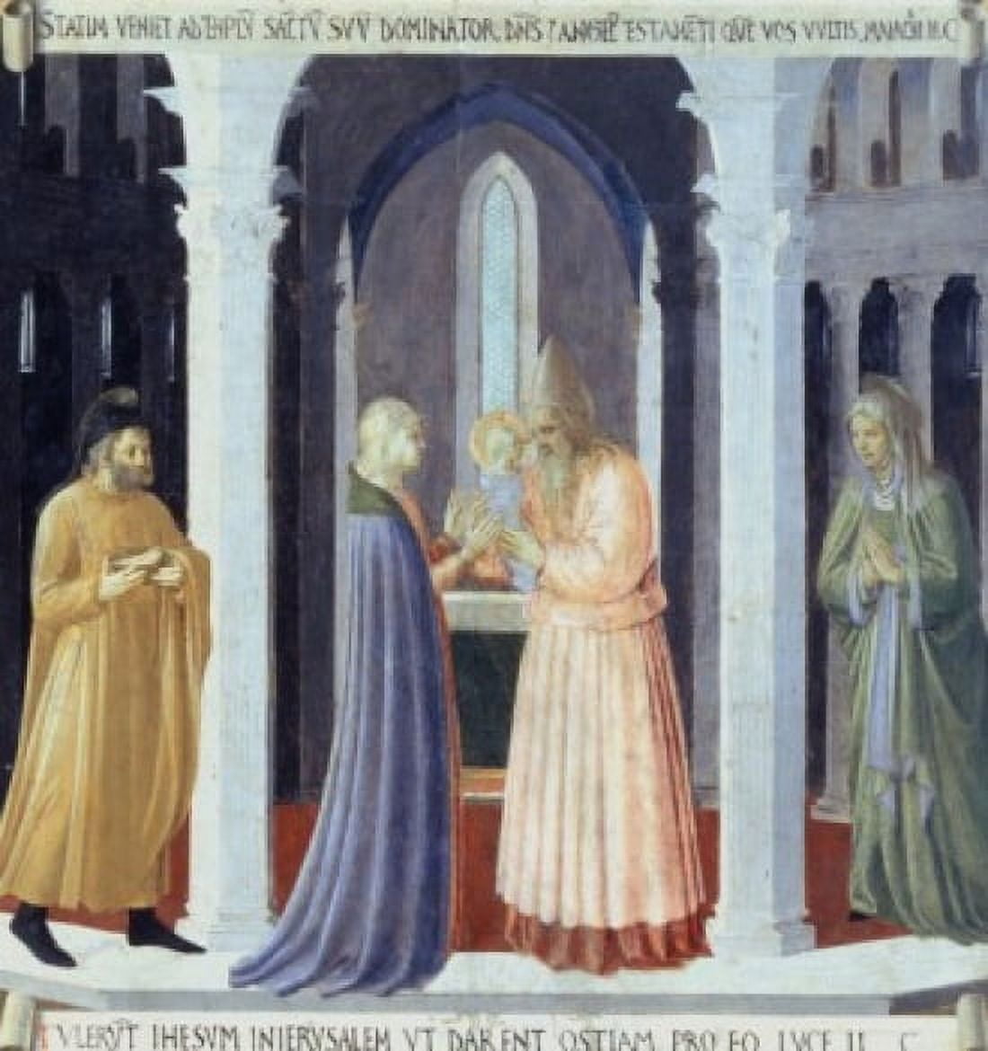 The Story of the Life of Christ Presentation in the Temple Fra Giovanni da F Angelico (1387-1455Italian) Museo di San Marco Florence Italy Canvas Art - Fra Angelico (18 x 24)