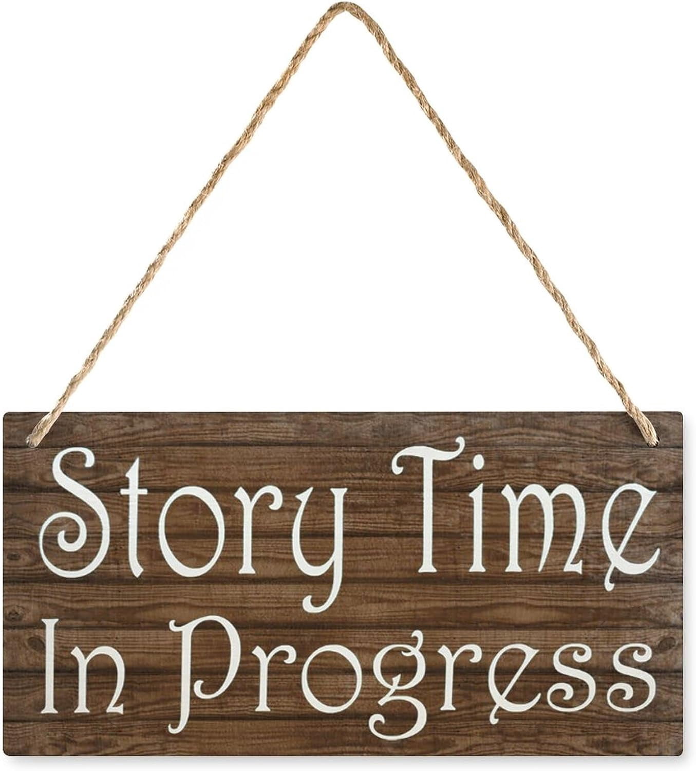 History Time. Sign Story Time in Progress Retro Wooden Hanging Sign - 12 x 8 Inch Public ...