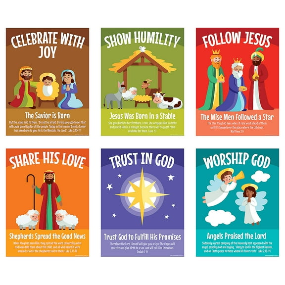 Story of the Nativity Poster Set - 6 Pc