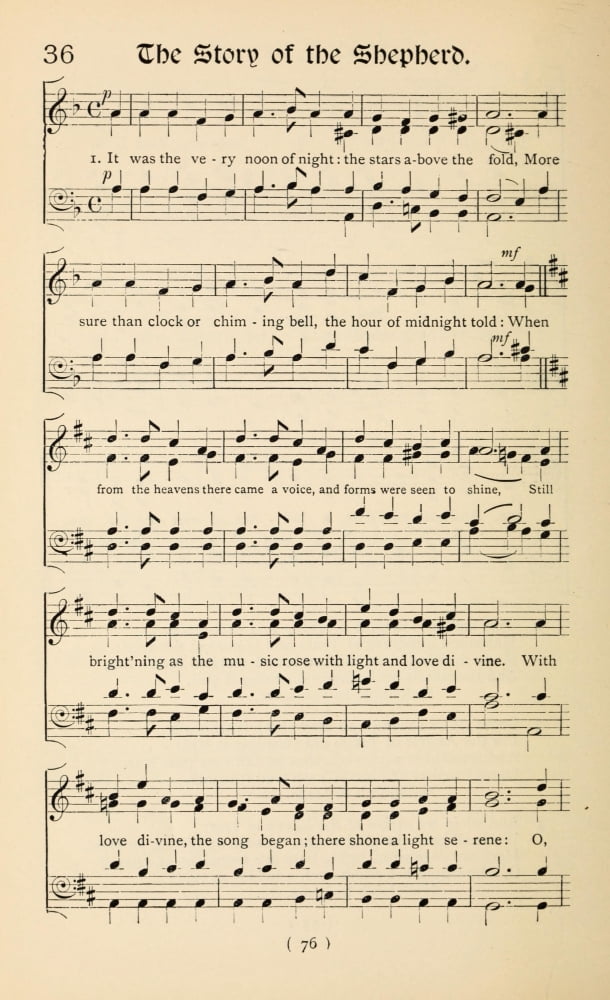 Story of the Shepherd 1 Christmas Carols New & Old 1850 Canvas Art - (24 x 36)