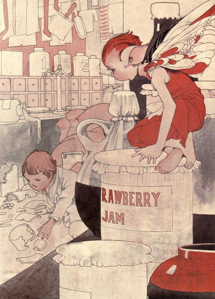 Story of the Weathercock 1907 Brownie on jam Canvas Art - Charles Robinson (18 x 24)