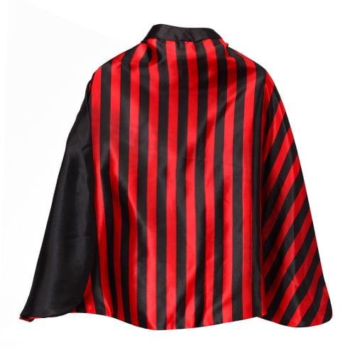 StoryBook Wishes Reversible Red & Black Stripe 24" Cape
