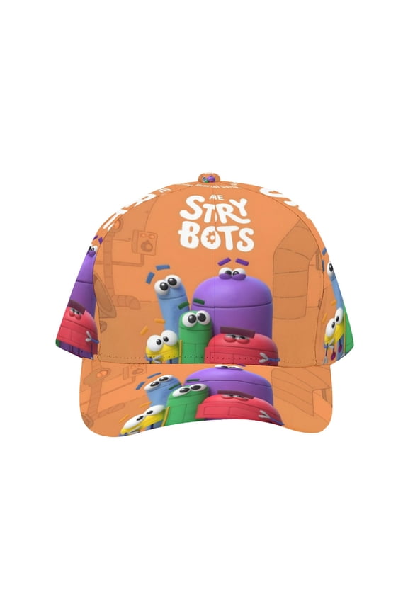StoryBots-theme Baseball Cap For Men, Women & Kids, Classic Flat Brim Hat Hip Hop Trucker Hat Adjustable Snapback Hat