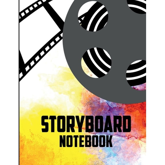 Storyboard Notebook: Large Story Book Paper For Directors, Animators, and Filmmakers to Plan Creative Content, (Paperback)