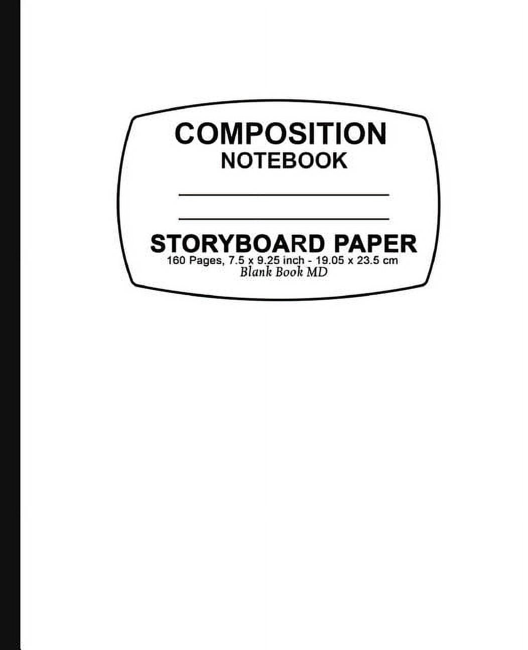 Storyboard Paper Notebook White Cover, Storyboard Paper Composition