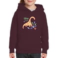 thumbnail image 1 of Storybook Dino Girl Cute Hoodie Juniors -Image by Shutterstock,  Medium, 1 of 4
