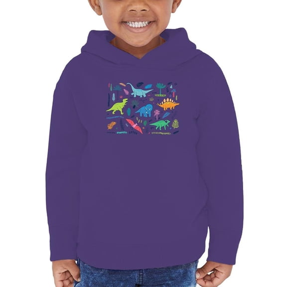 Storybook Dinos Pattern Hoodie Toddler -Image by Shutterstock,  4 Toddler