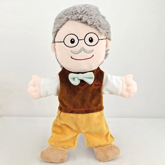Storybook Hand Puppet For Kids , Realistic Grandpa Full Body Hand Puppet With Soft Fabric And Detailed Facial Features , Educational Toy For Pretend Play Storytime And Classroom