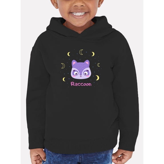 Storybook Racoon Smiling Face Hoodie Toddler -Image by Shutterstock, 2 Toddler