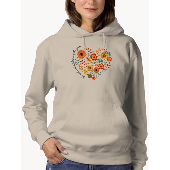 Storybook Style Flowers Hoodie Women -Image by Shutterstock, Female x-Large