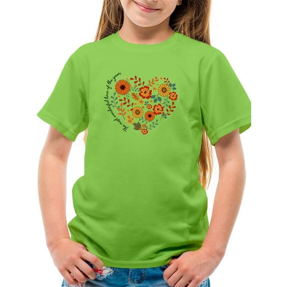 Storybook Style Flowers T-Shirt Juniors -Image by Shutterstock,  Small
