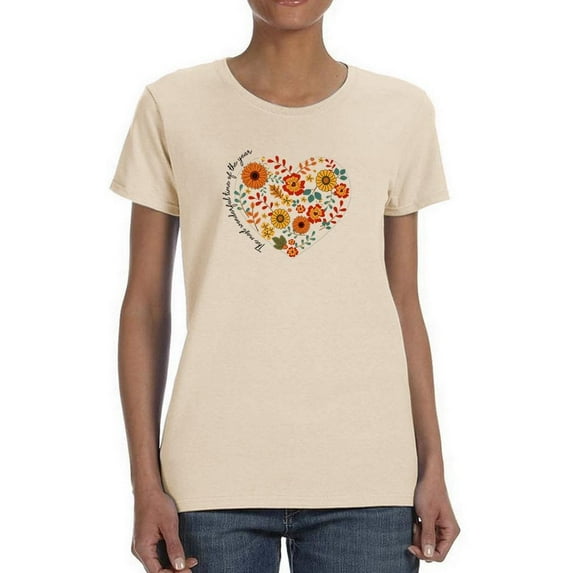 Storybook Style Flowers T-Shirt Women -Image by Shutterstock, Female x-Large