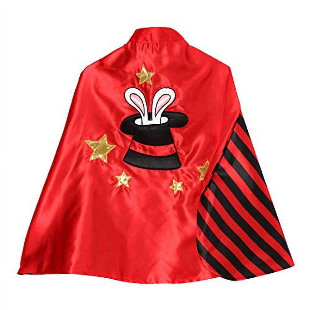 Storybook Wishes Reversible Red and Black Striped Magician Cape with ...