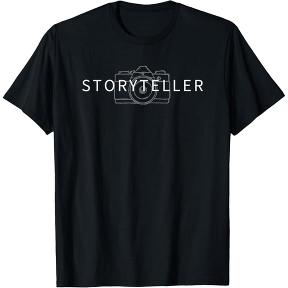 Storyteller Cool Photographer Photography Camera Funny Gift T-Shirt men and women can wear, black, white, gifts