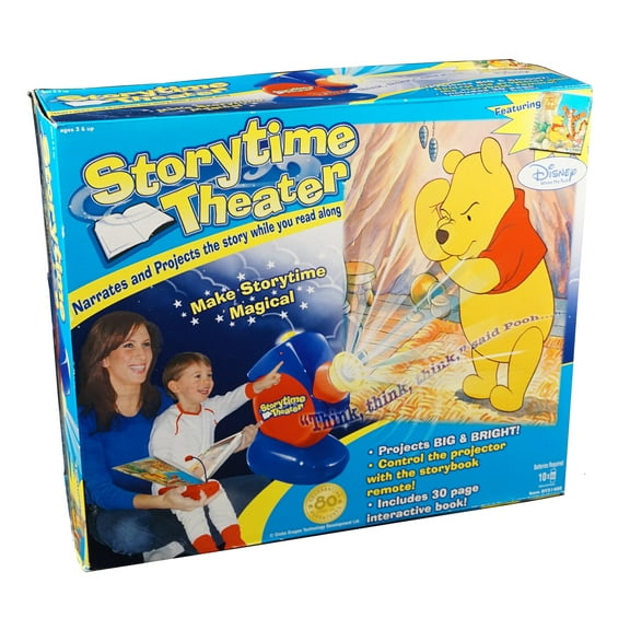 Storytime Theater Projector & 5 Cartridge Bundle Pack - Finding Nemo, Aladdin ++