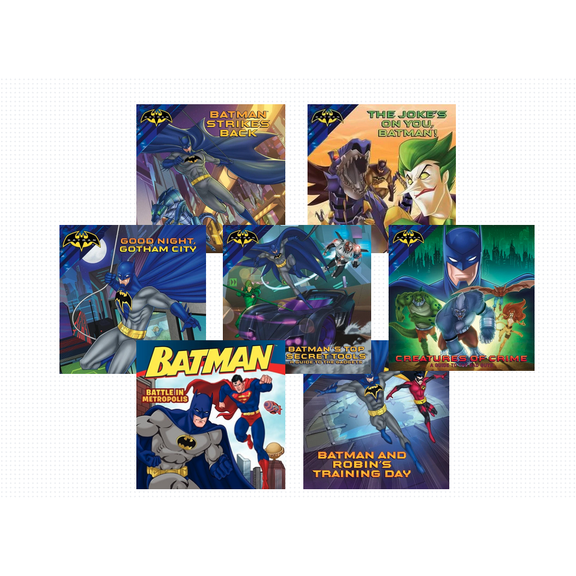 Storytime With Batman Collection (7) : Battle In Metropolis; Batman Strikes Back; Creatures of Crime; The Joke's on You, Batman; Batman's Top Secret Tools++(8x8 Paperbacks)