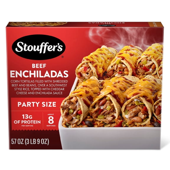 Stouffer's Beef Enchiladas, Party Size Frozen Meals, Enchilada Frozen Dinner 57 oz