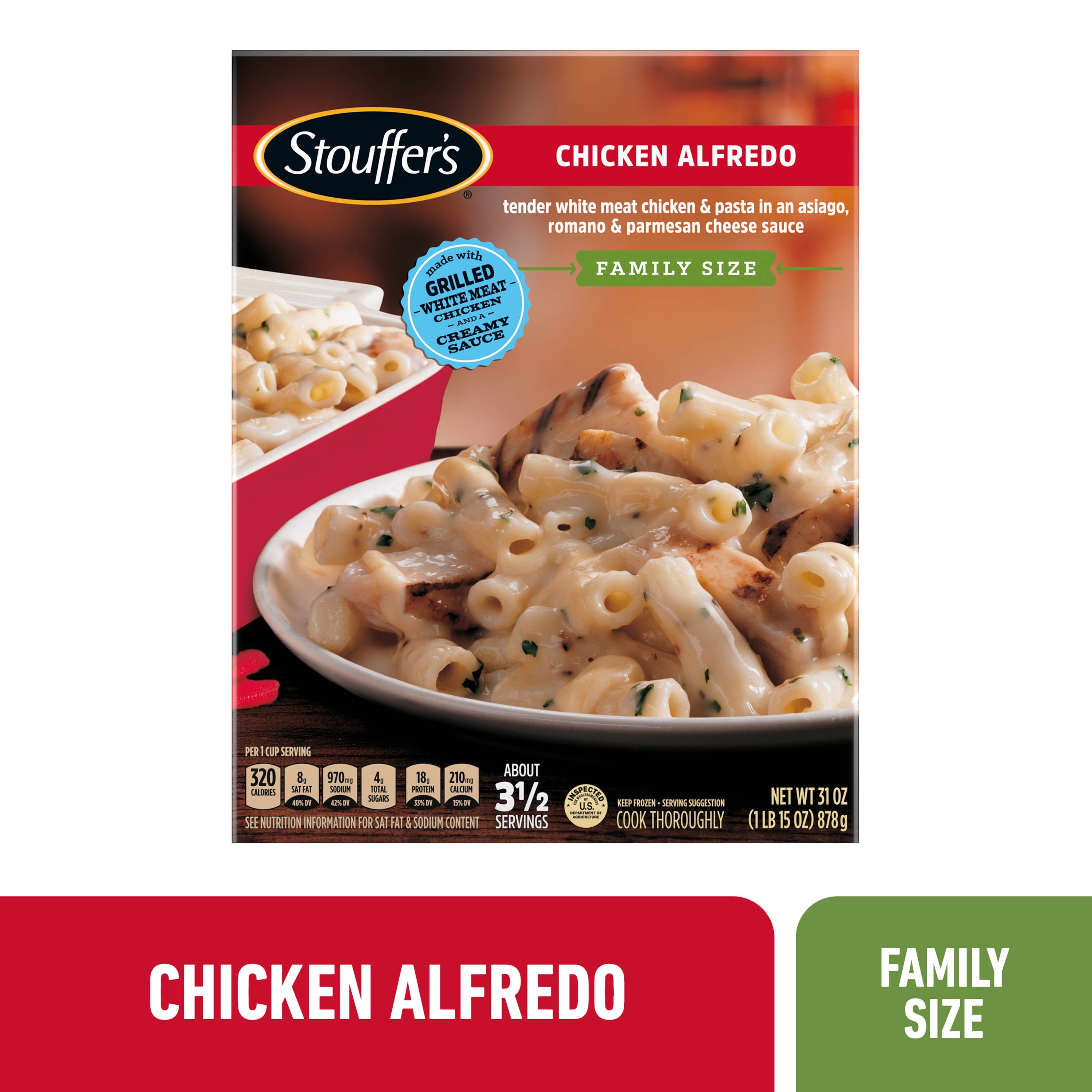Stouffer's Chicken Alfredo Family Size Frozen Meal, 31 oz (Frozen