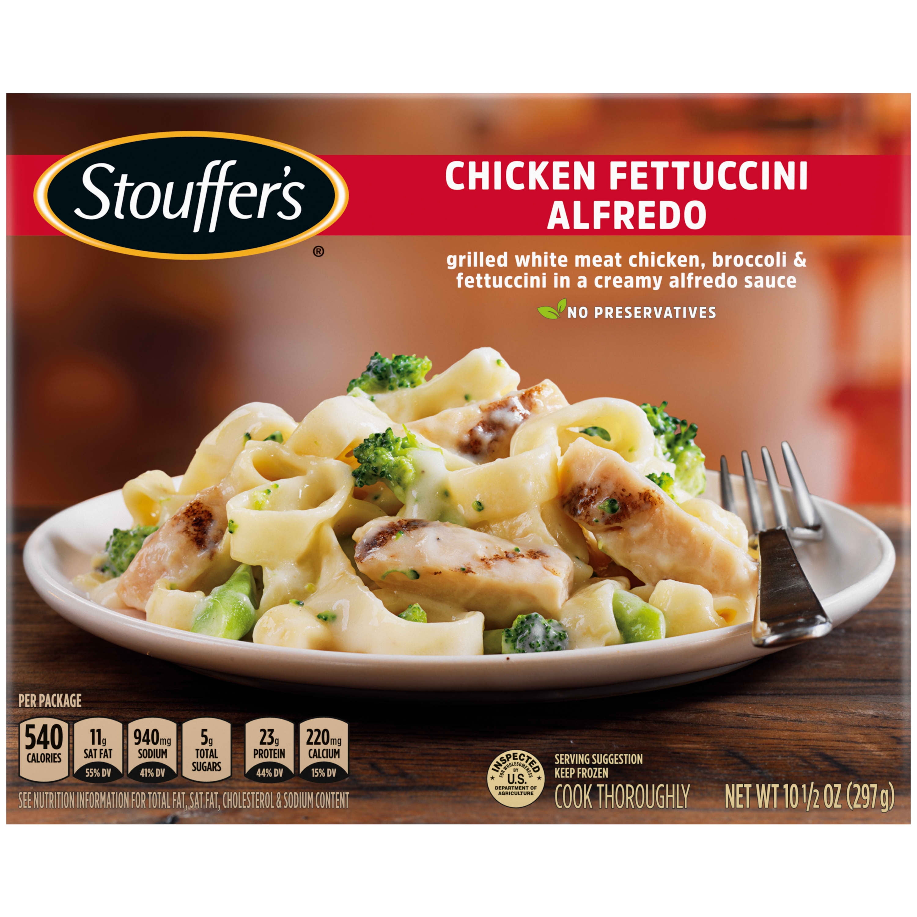 Stouffer's Chicken Fettuccini Alfredo Frozen Meal, 10.5 oz (Frozen)