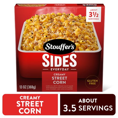 Stouffer’s Creamy Street Corn, Family Size, Frozen Street Corn, Microwave Side Dishes, 13 oz (Frozen)