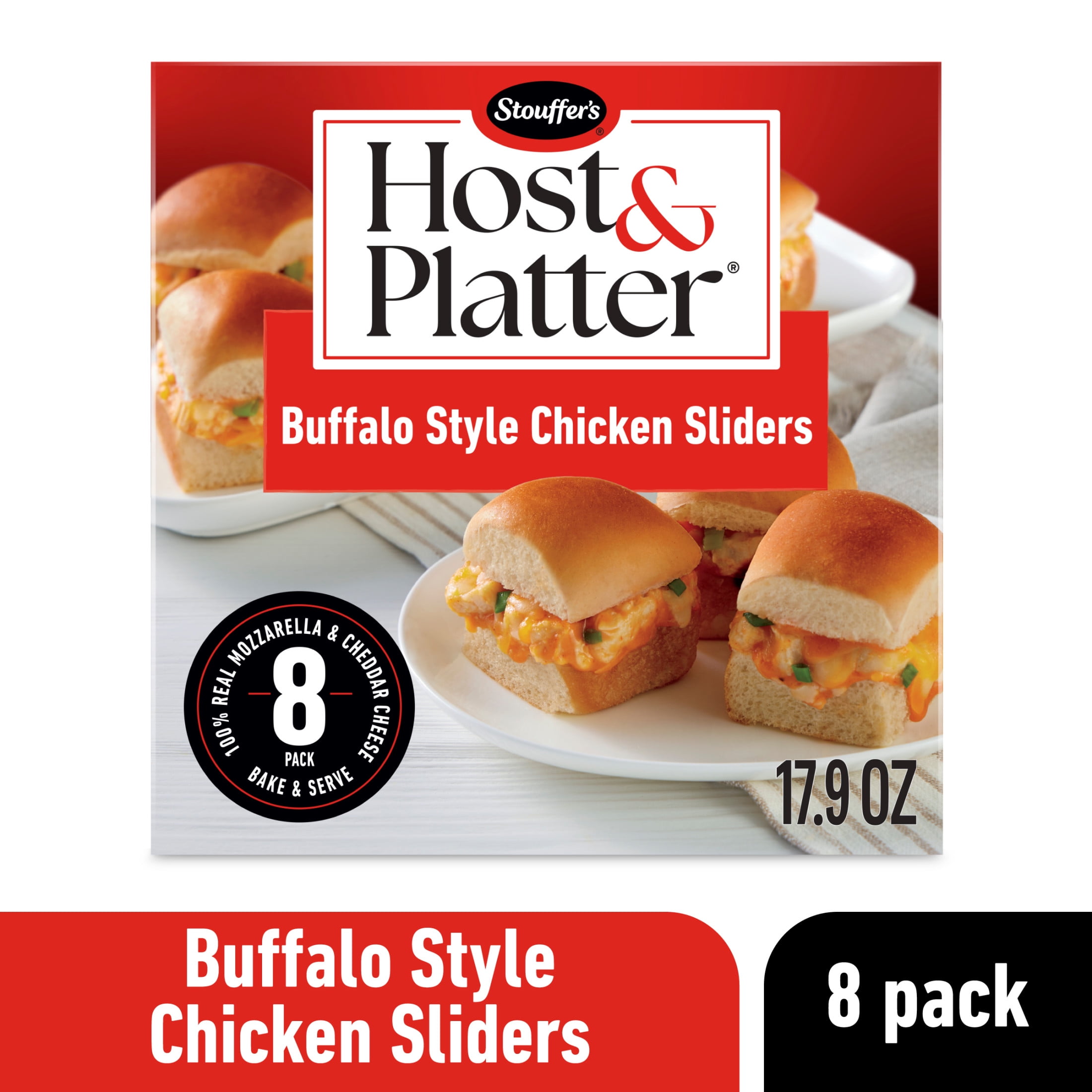 Stouffer's Host & Platter Frozen Appetizer Buffalo Style Chicken Sliders Sides, 17.9 oz (Frozen)