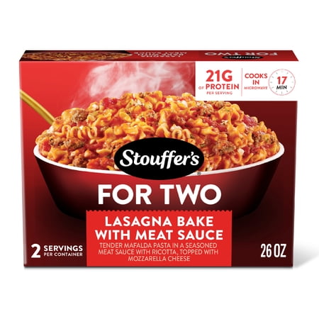 Stouffer’s For Two Lasagna Bake with Meat Sauce, Dinner For Two, Easy Frozen Meals 1.625 lb.
