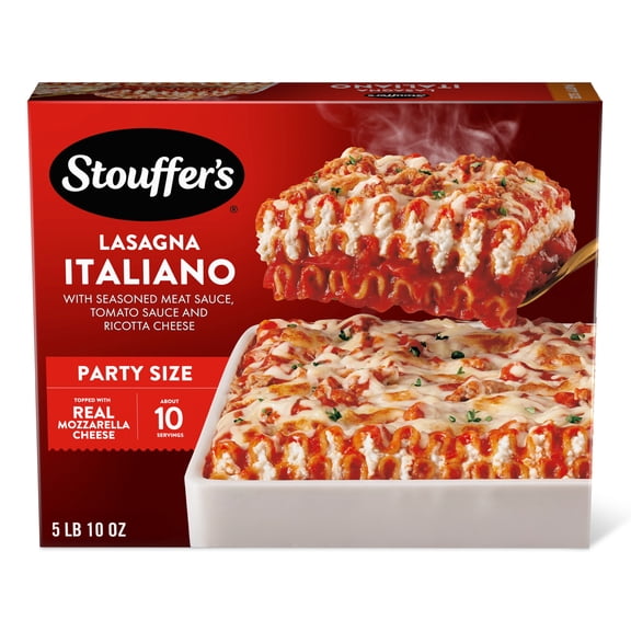 Stouffers Lasagna Italiano, Party Size Lasagna, Frozen Dinners, 90 oz (Frozen)
