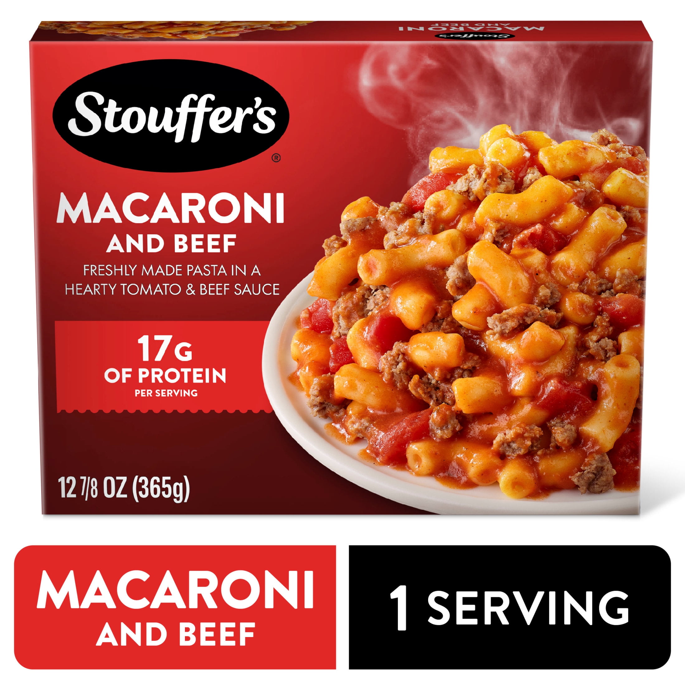STOUFFER'S Stouffers Macaroni and Beef, Single Serve, Frozen Pasta, Single Frozen Meals 12.875 oz