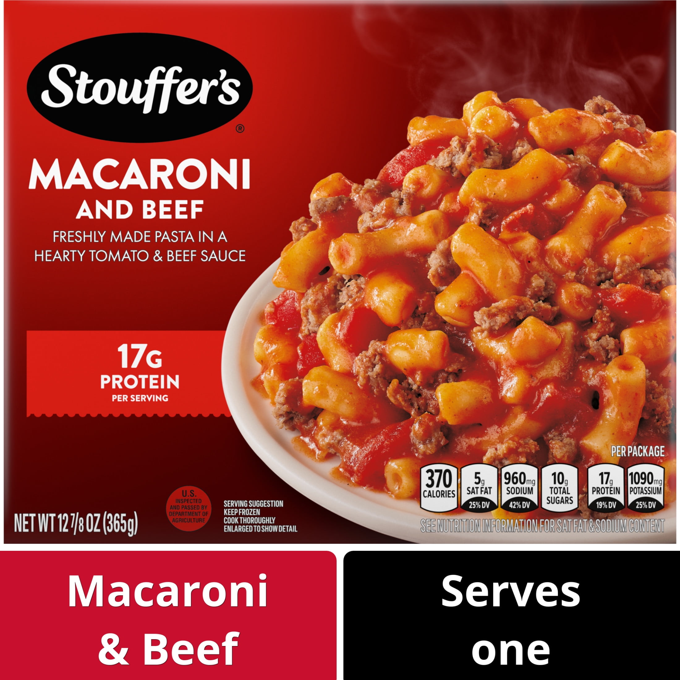 Stouffer's Macaroni and Beef Frozen Frozen Meal, 12.875 oz (Frozen)