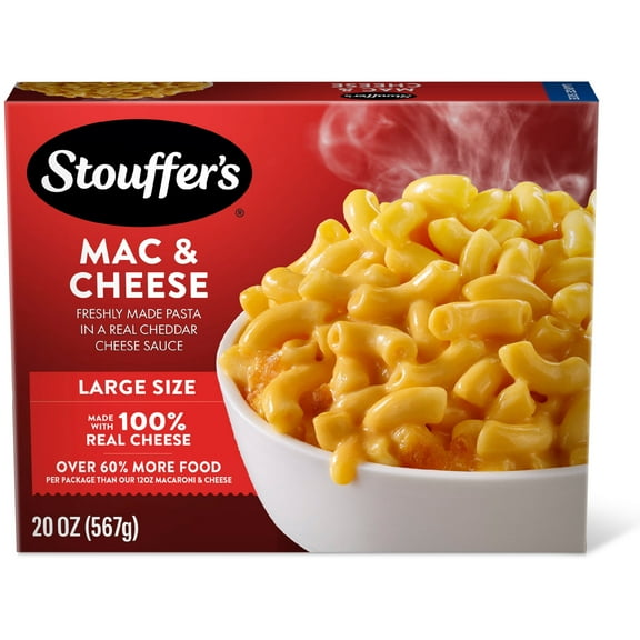 Stouffers Macaroni and Cheese, Large Size, Oven or Microwave Dinner, Easy Frozen Dinners 20 oz